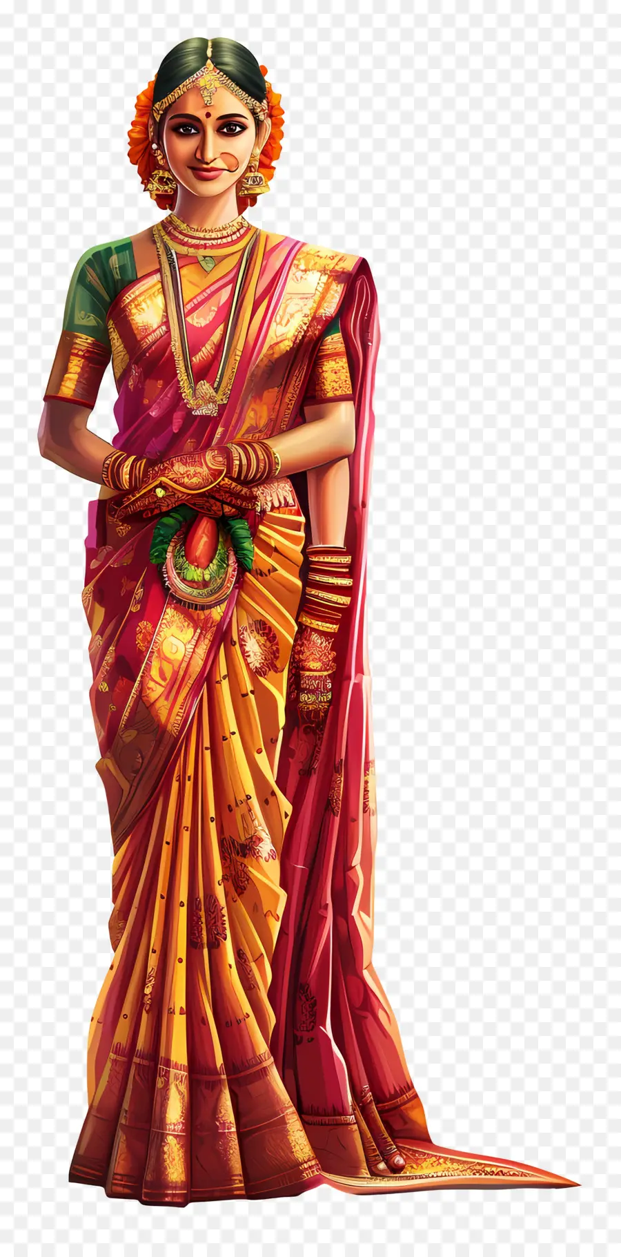 Sari India，Wanita Berpakaian Tradisional PNG