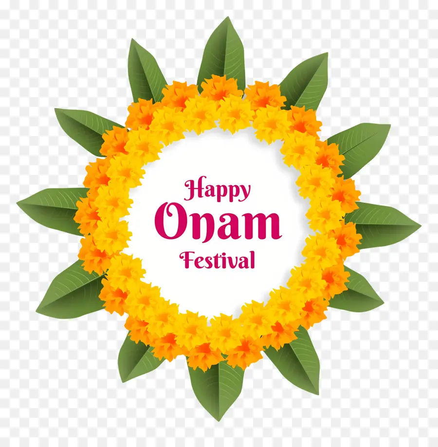 Selamat Onam，Karangan Bunga Festival Onam PNG