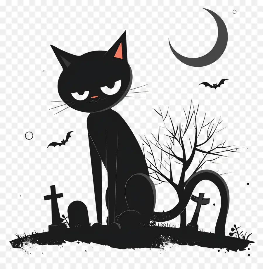 Kucing Hitam Halloween，Kucing Hitam PNG