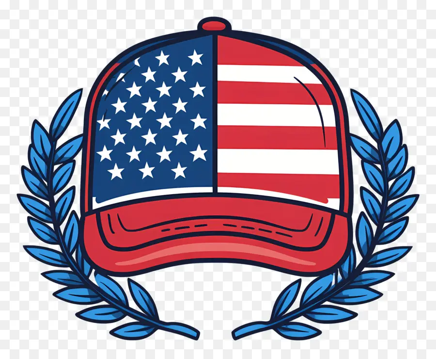 Topi Bertema Bendera Amerika，Topi Bendera Amerika PNG