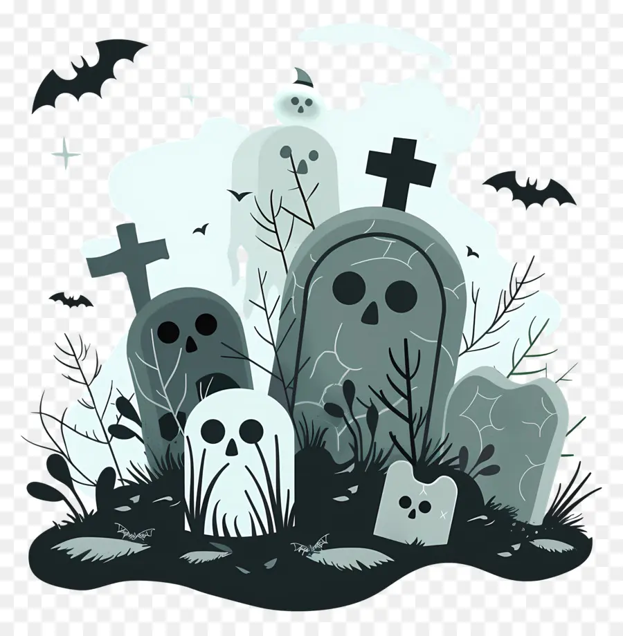 Kuburan Halloween，Makam Halloween PNG