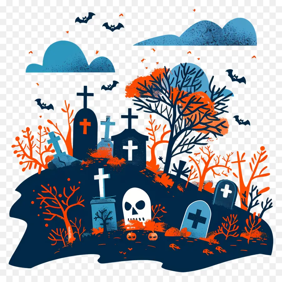 Kuburan Halloween，Makam PNG