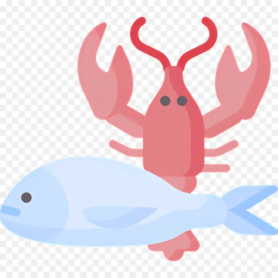 Hidangan Laut，Ikan Dan Lobster PNG