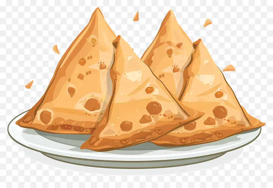 Samosa，Piring PNG