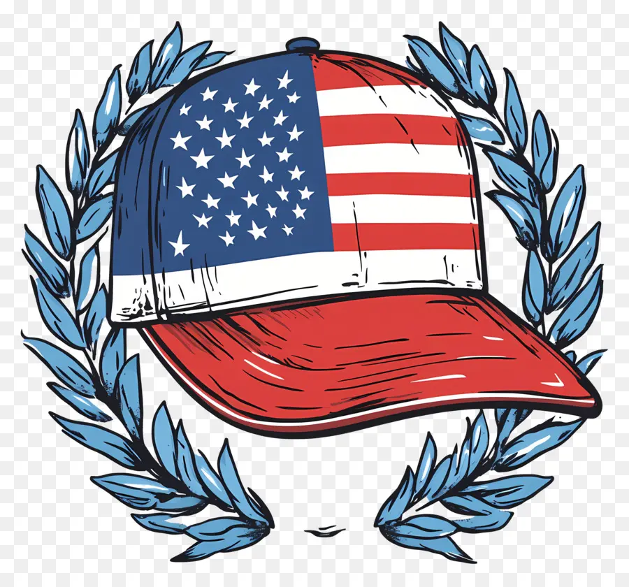 Topi Bertema Bendera Amerika，Topi Bendera Amerika PNG