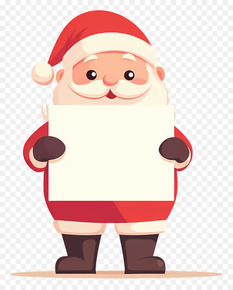 Santa Claus Memegang Spanduk，Sinterklas PNG