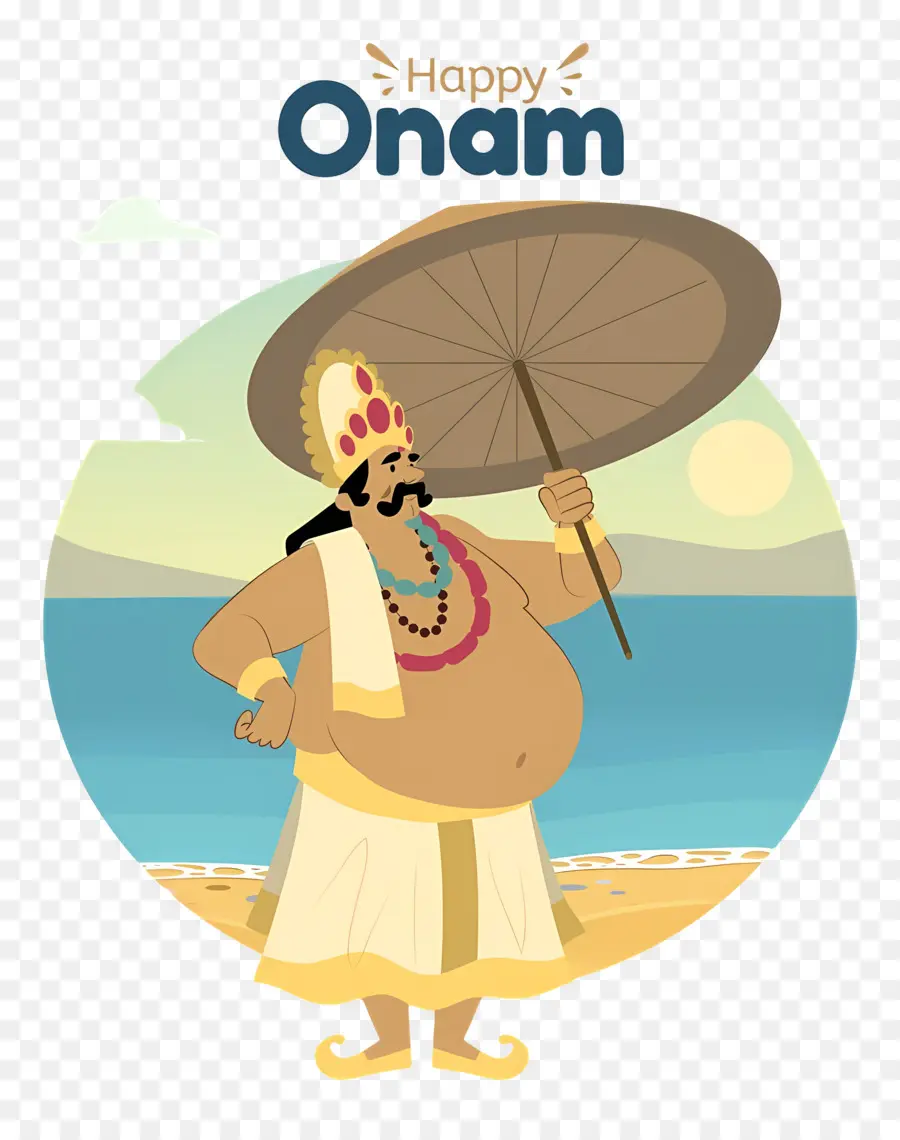 Selamat Onam，Raja Dengan Payung PNG