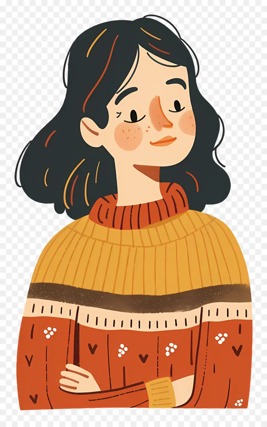 Wanita Dengan Sweter，Gadis Dengan Sweater PNG