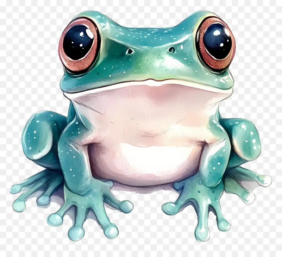 Katak Kawaii，Katak Lucu PNG