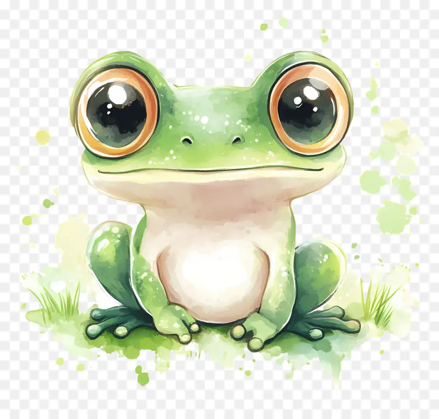 Katak Kawaii，Katak Lucu PNG