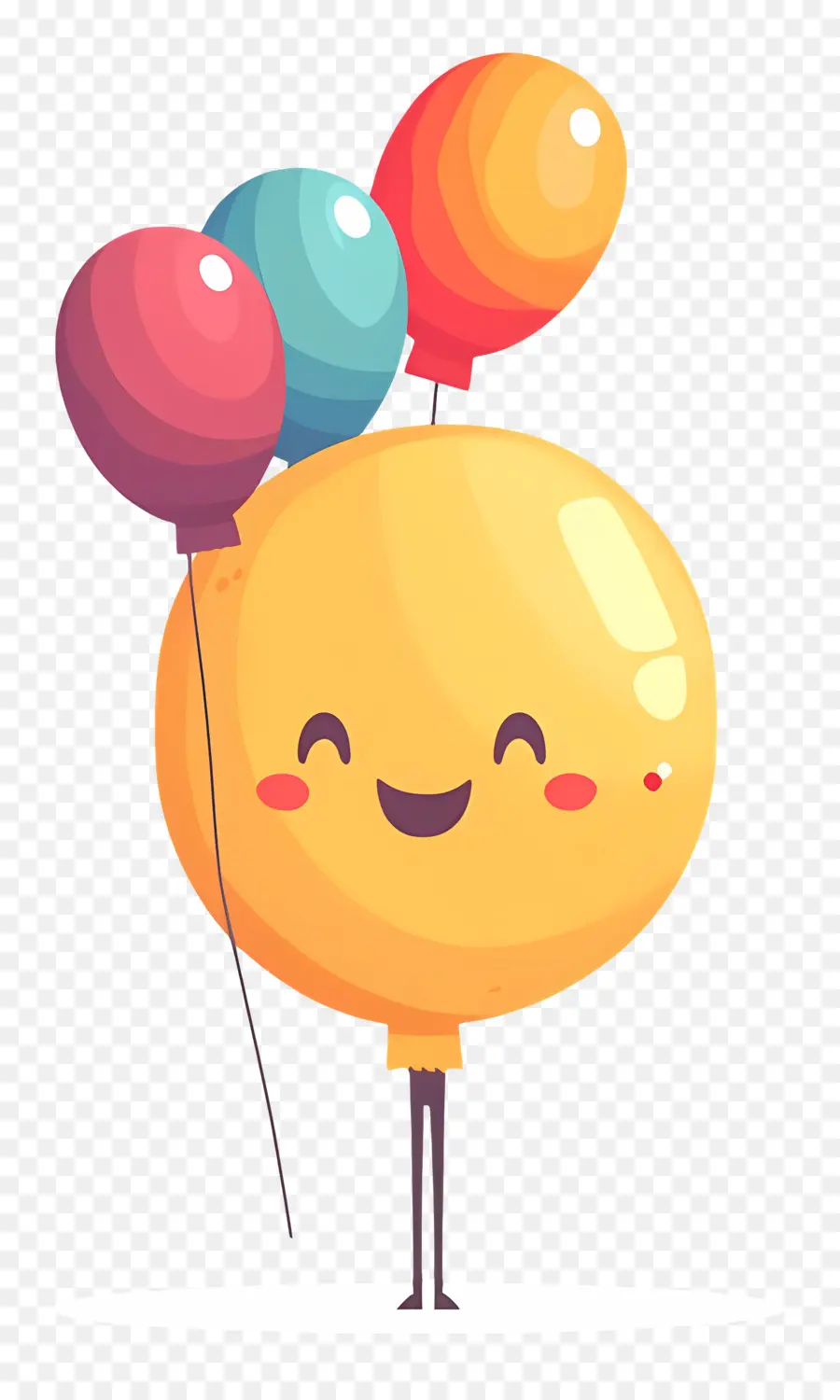 Emoji Ulang Tahun，Balon Tersenyum PNG