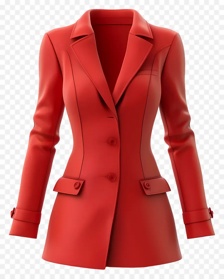 Pakaian Formal Wanita，Blazer Merah PNG