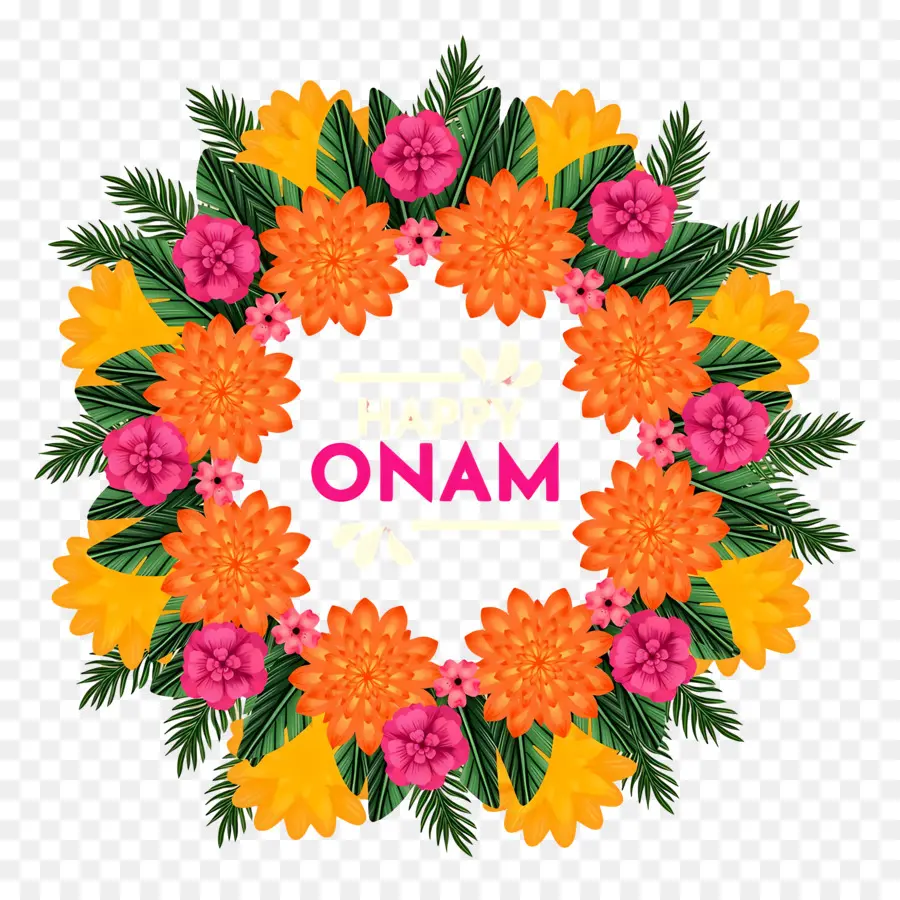 Selamat Onam，Karangan Bunga Onam PNG