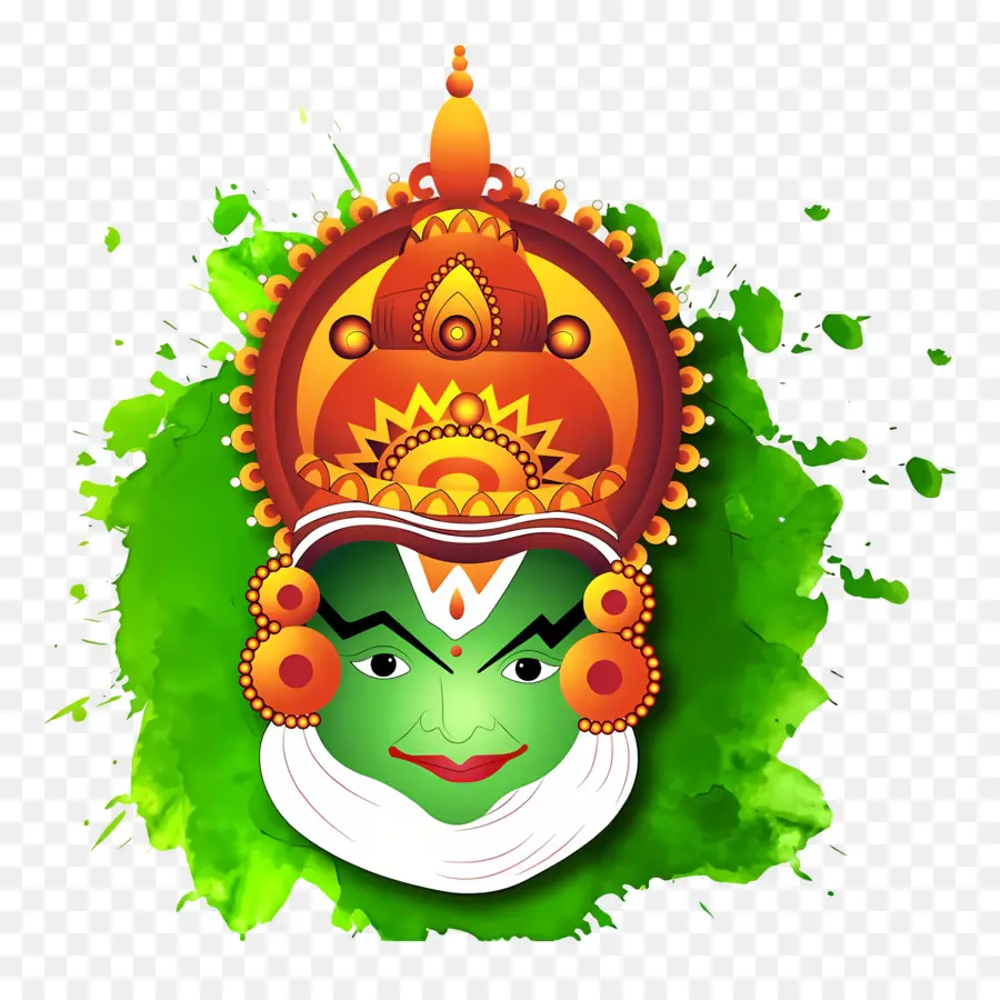 Selamat Onam，Wajah Kathakali PNG