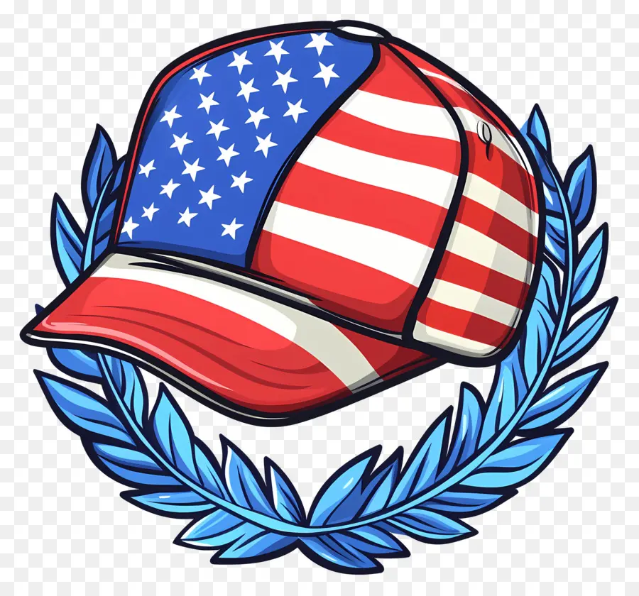 Topi Bertema Bendera Amerika，Topi Bendera Amerika PNG