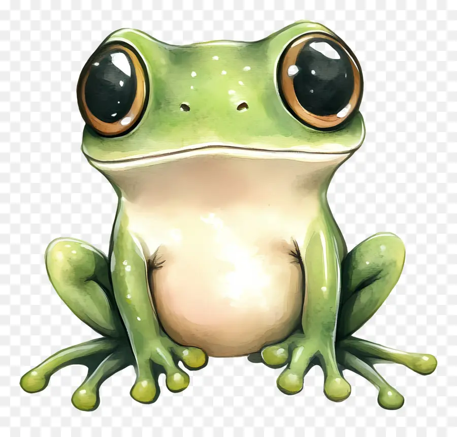 Katak Kawaii，Katak Lucu PNG