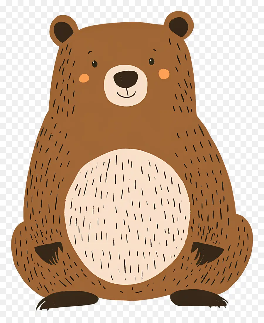 Beruang Grizzly，Beruang Kartun PNG