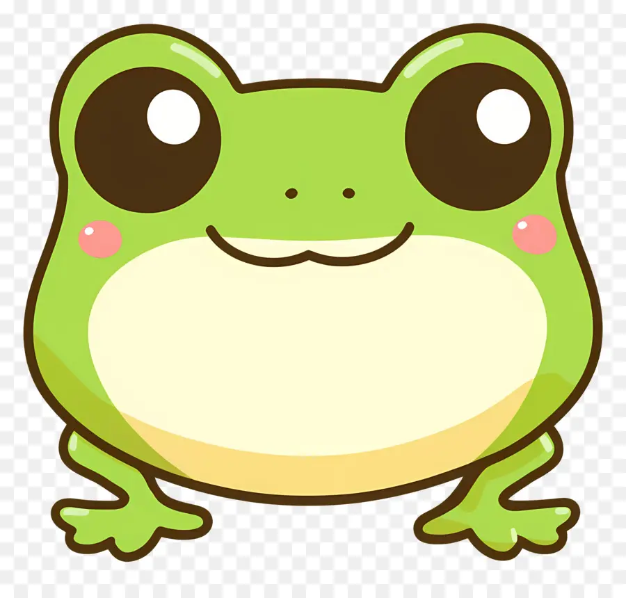 Katak Kawaii，Katak Kartun PNG