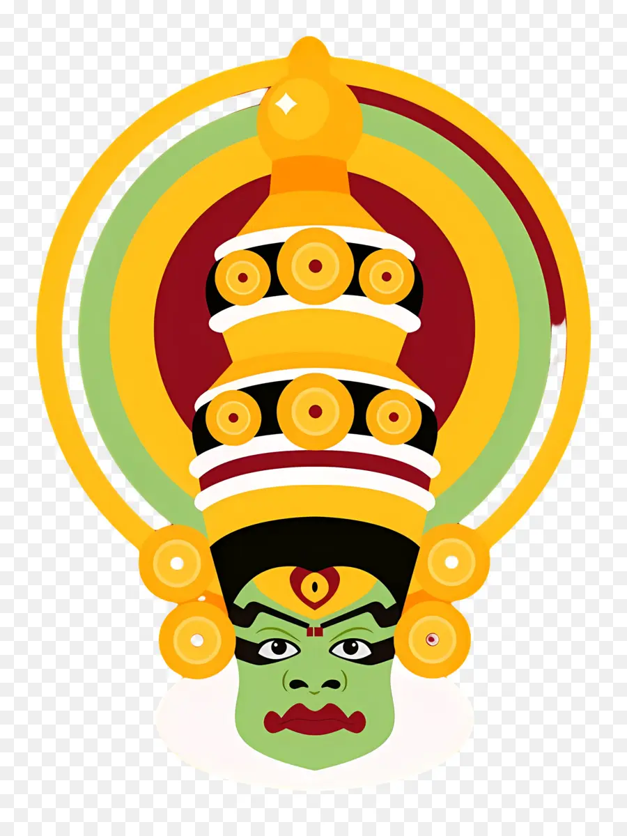 Selamat Onam，Topeng Kathakali PNG