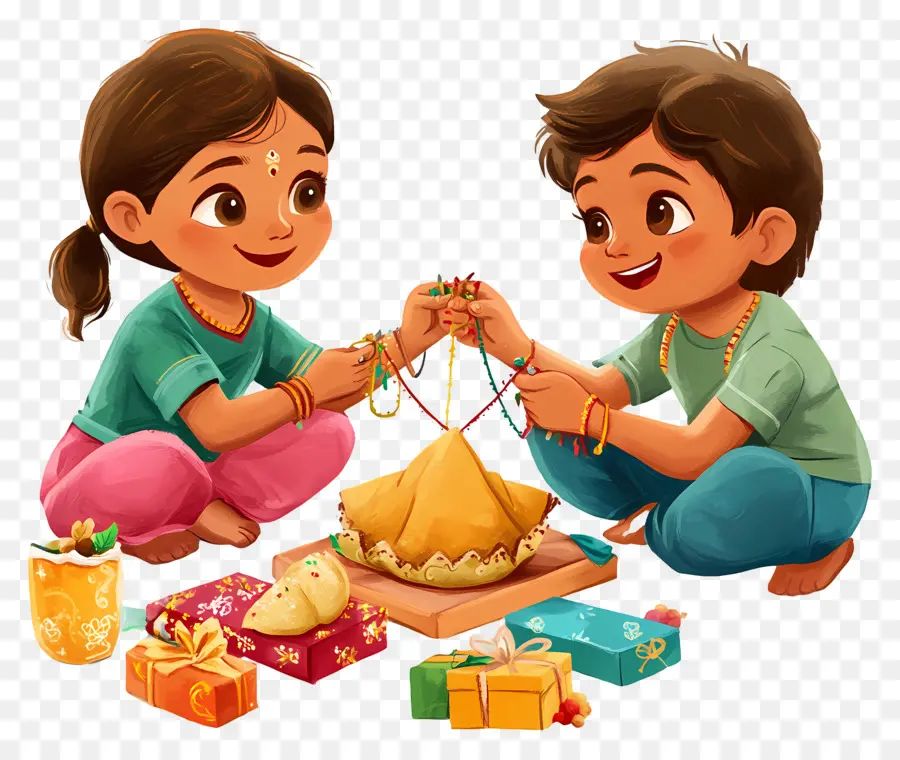 Selamat Raksha Bandhan，Anak Anak PNG