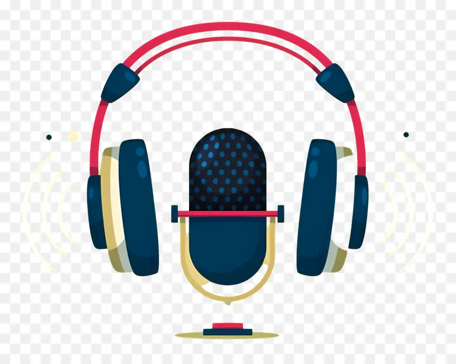 Hari Podcast Internasional，Mikrofon Dan Headphone PNG