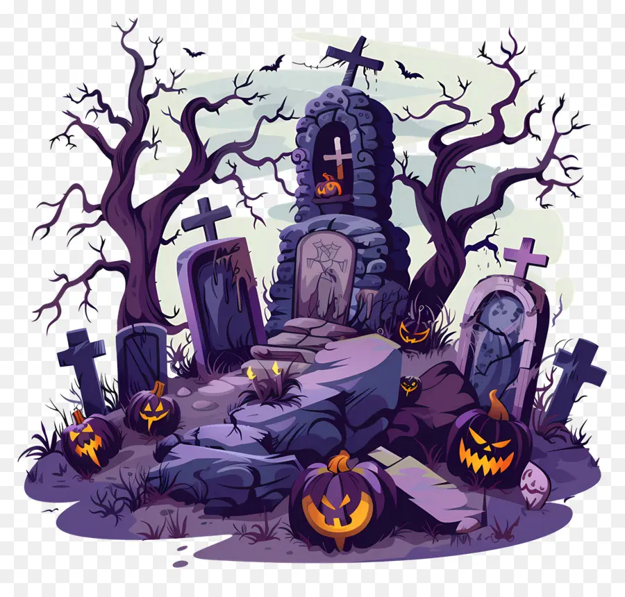 Kuburan Halloween，Makam Halloween PNG