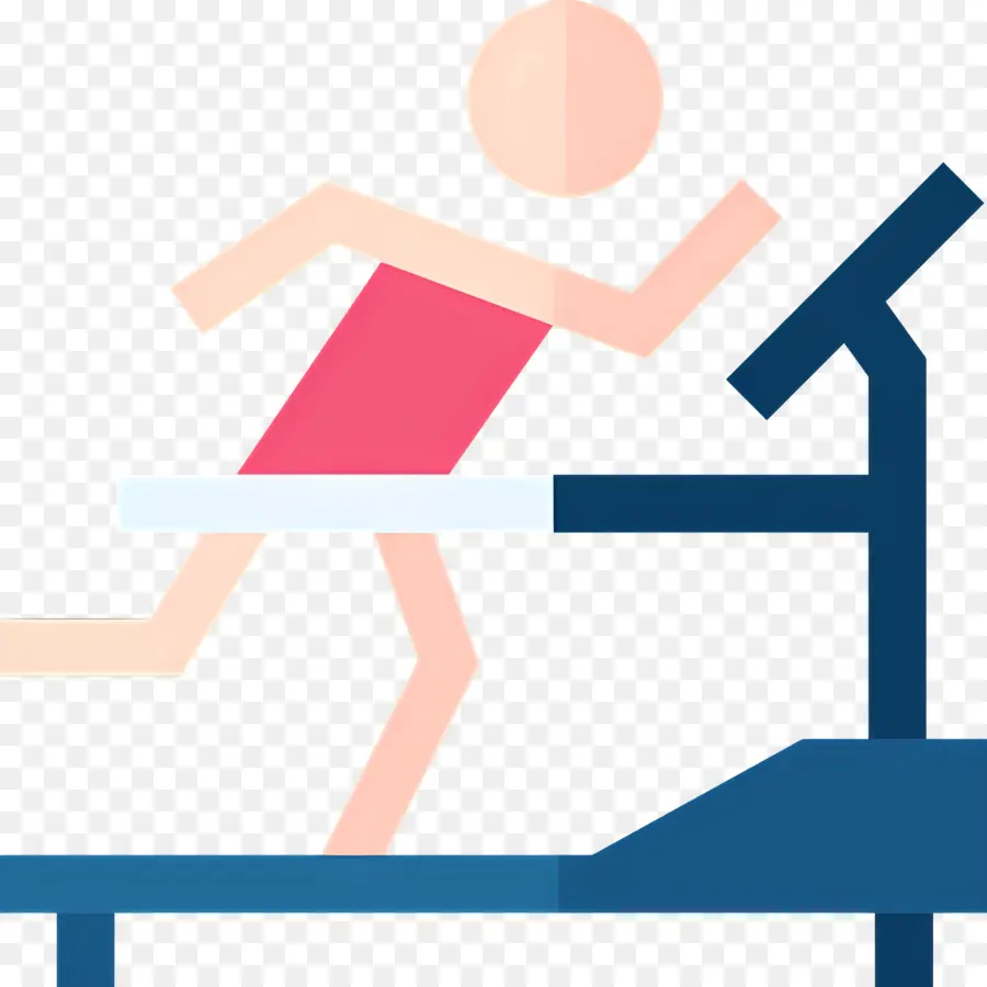 Menjalankan Pekerjaan Yg Membosankan，Orang Berlari Di Atas Treadmill PNG