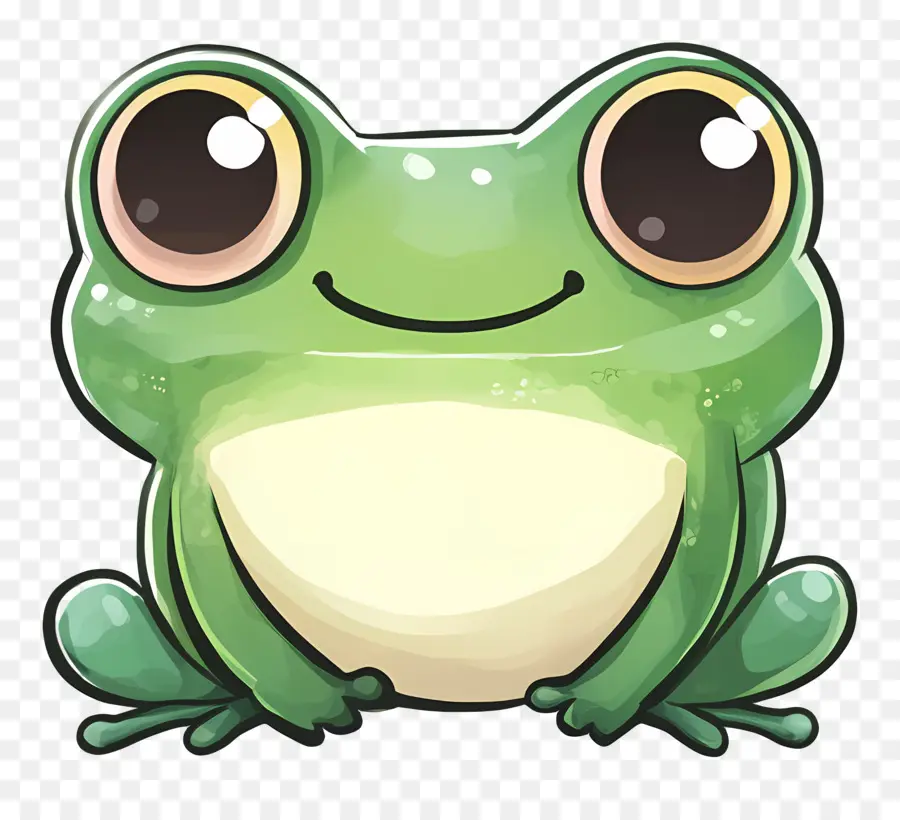 Katak Kawaii，Katak Lucu PNG