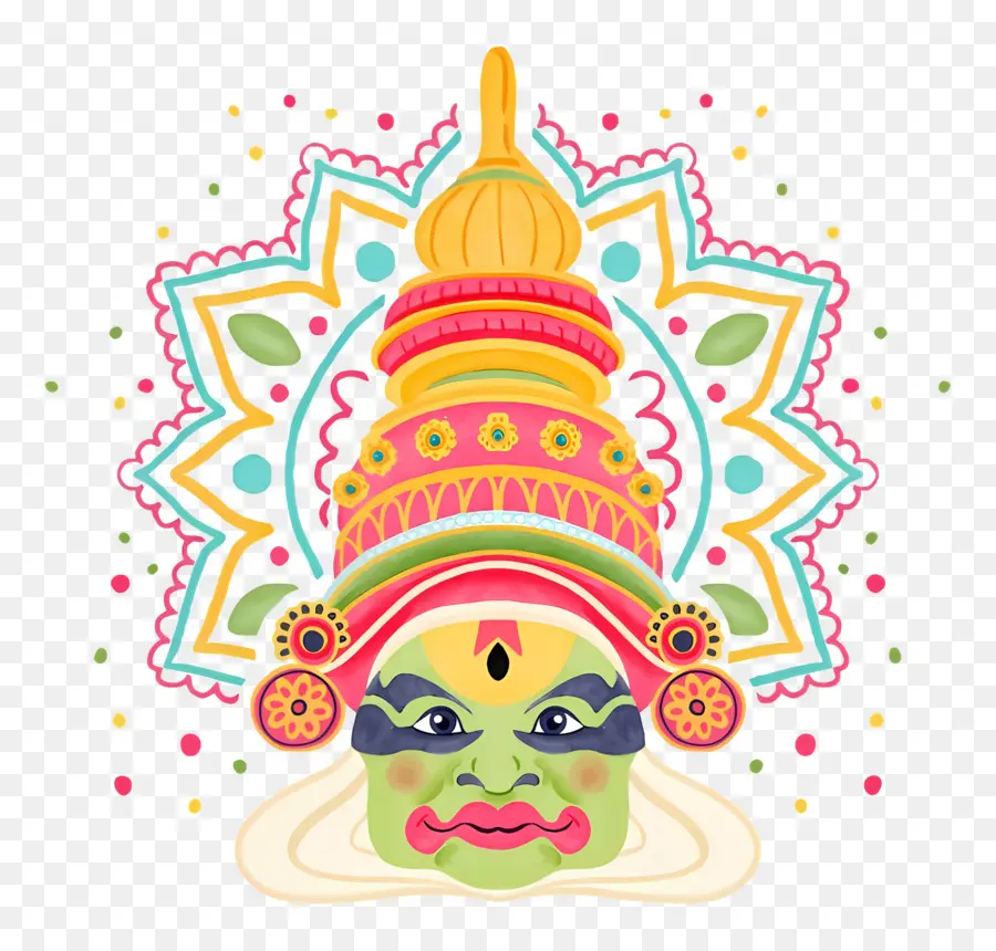 Selamat Onam，Topeng Kathakali PNG