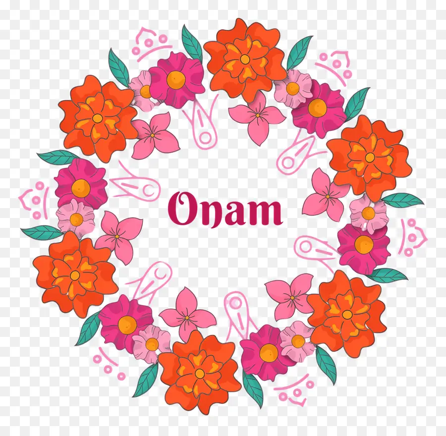 Selamat Onam，Karangan Bunga PNG