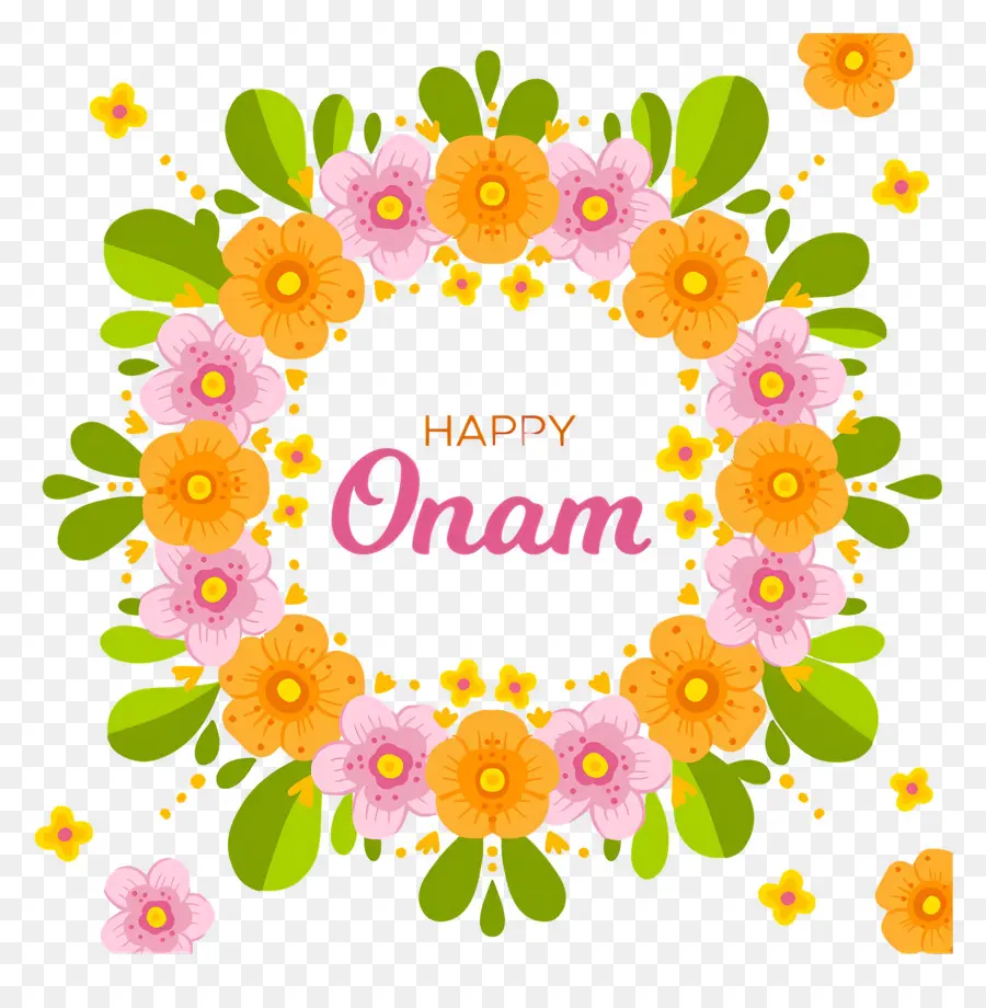 Selamat Onam，Dekorasi Bunga Onam PNG