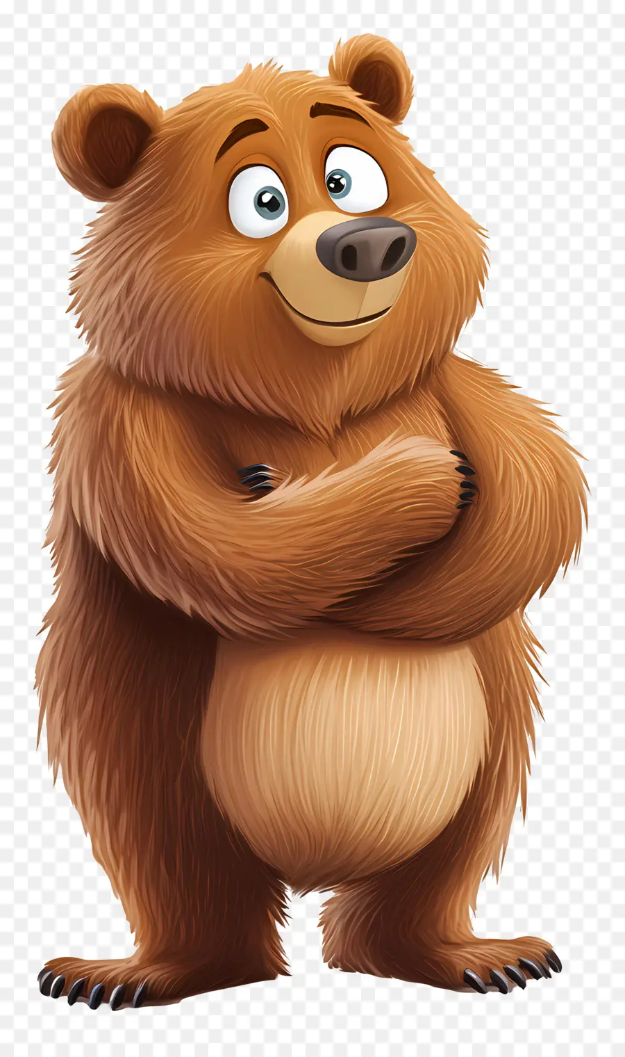 Beruang Grizzly，Beruang Kartun PNG