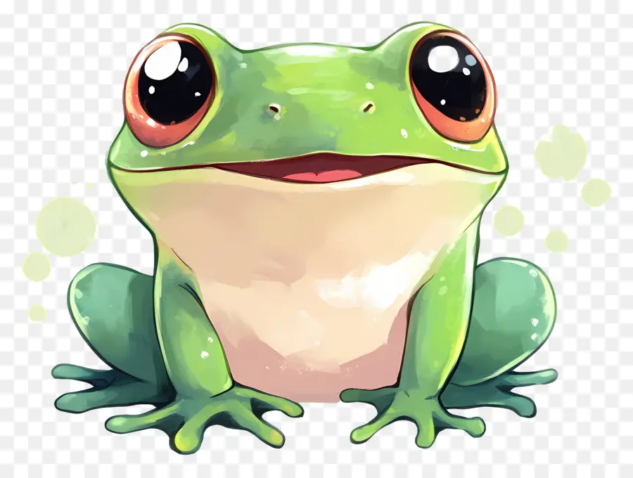 Katak Kawaii，Katak Lucu PNG