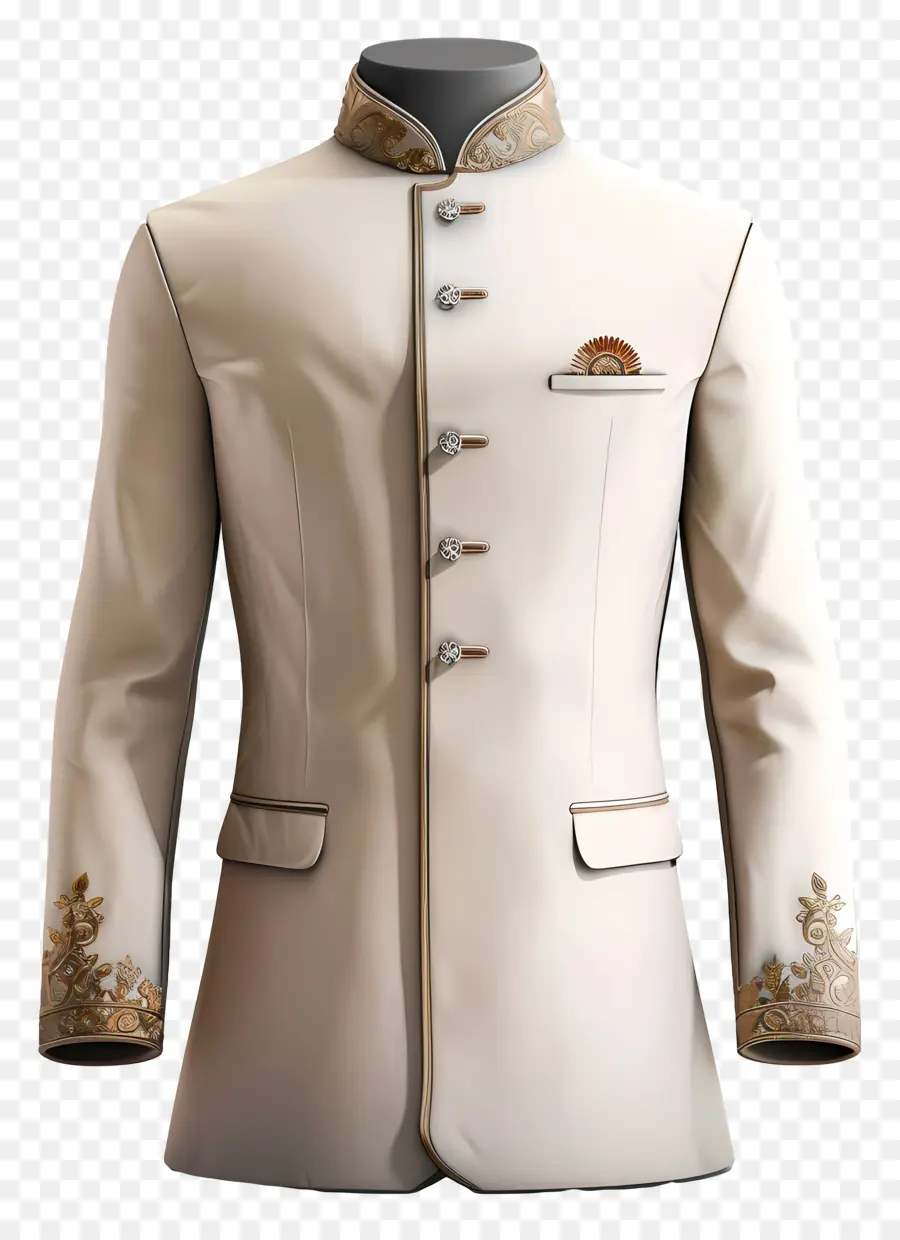 Pakaian Formal India，Jaket Putih PNG