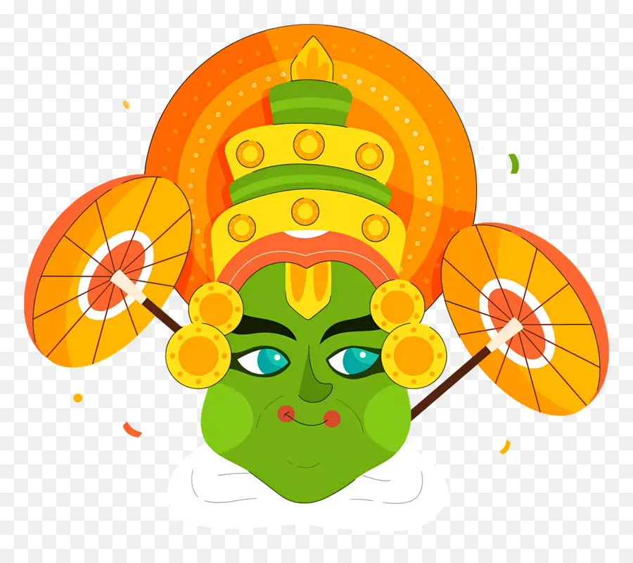 Selamat Onam，Wajah Kathakali PNG