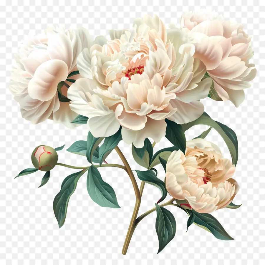 Buket Peony，Peony PNG