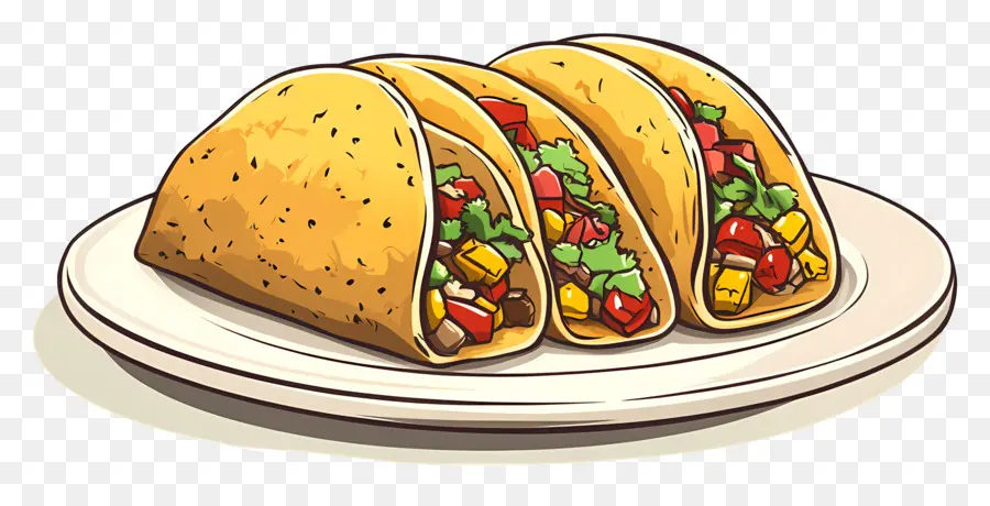 Taco Di Piring，Taco PNG