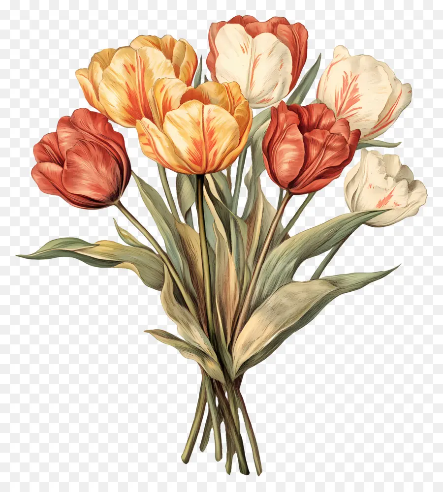 Buket Tulip，Tulip PNG