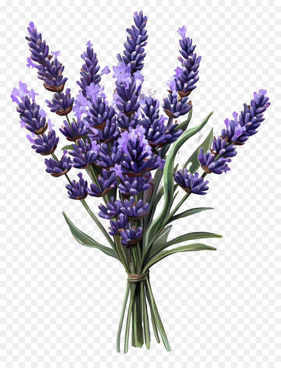 Buket Lavender，Warna Lembayung Muda PNG