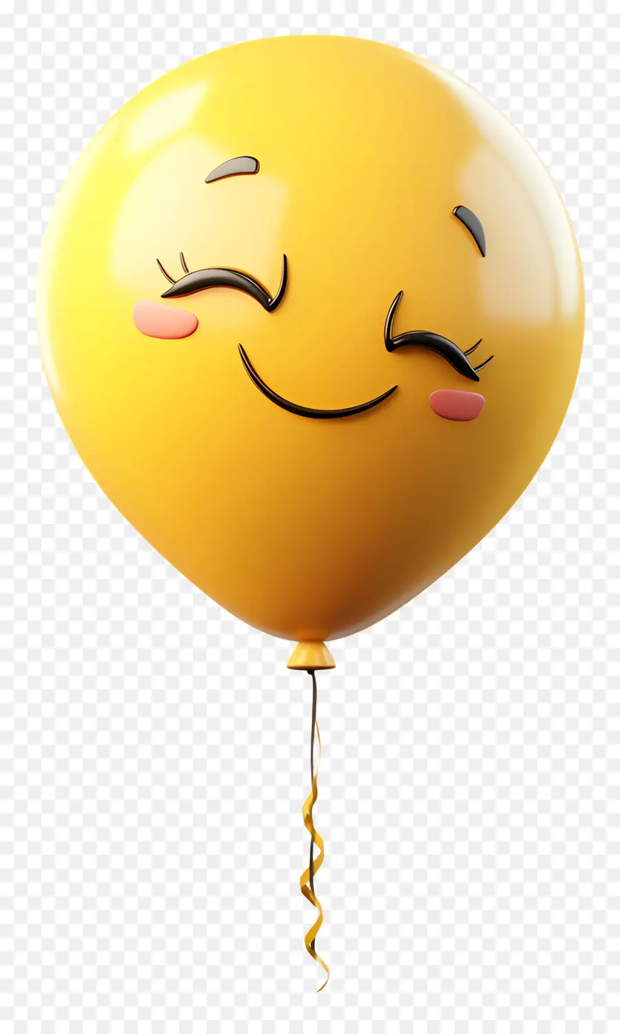 Emoji Ulang Tahun，Balon Kuning PNG