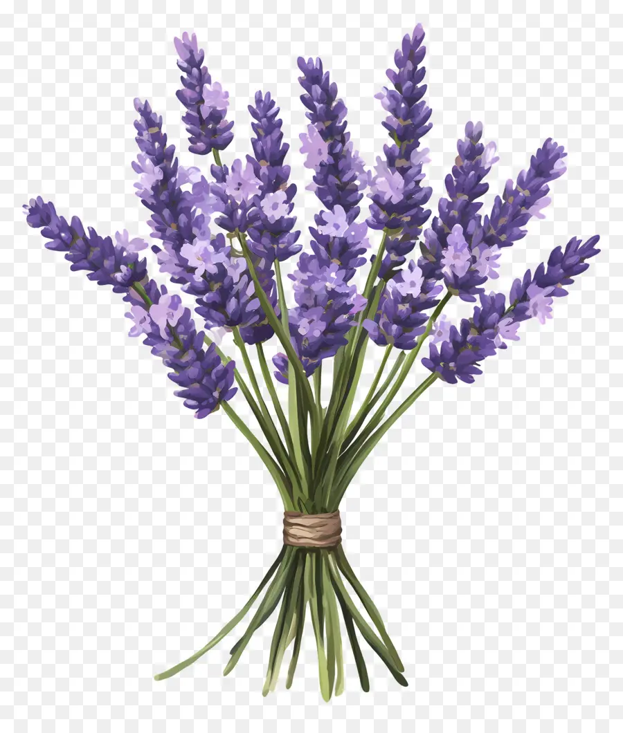 Buket Lavender，Warna Lembayung Muda PNG