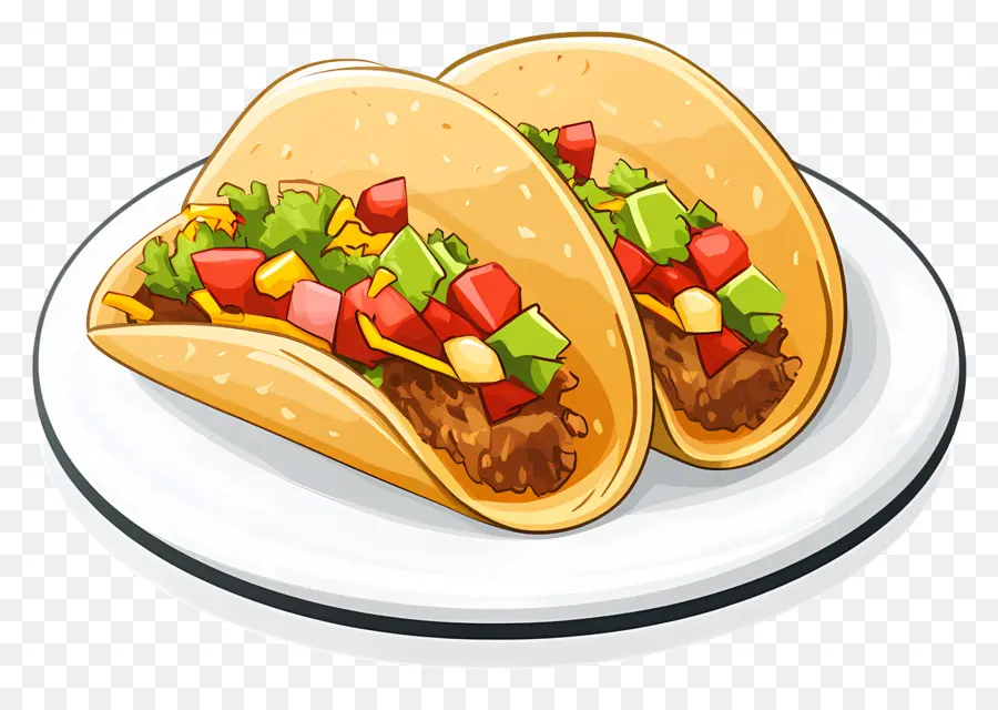 Taco Di Piring，Taco PNG