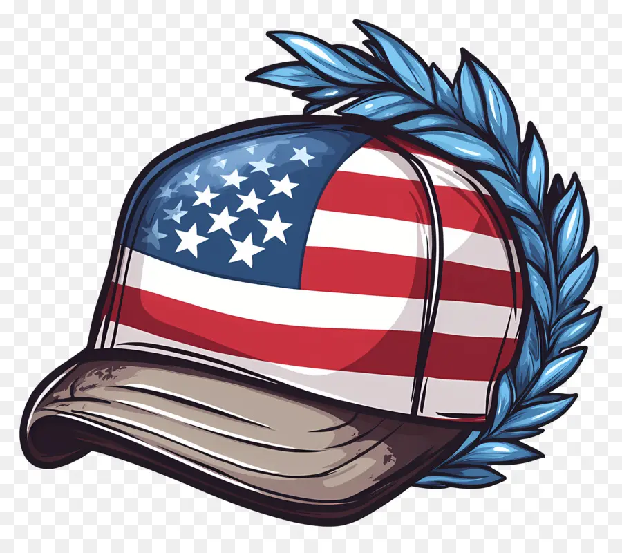 Topi Bertema Bendera Amerika，Topi Bendera Amerika PNG