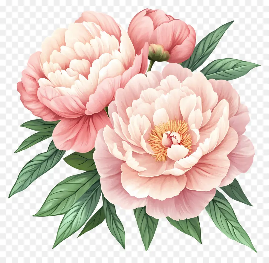 Buket Peony，Peony PNG