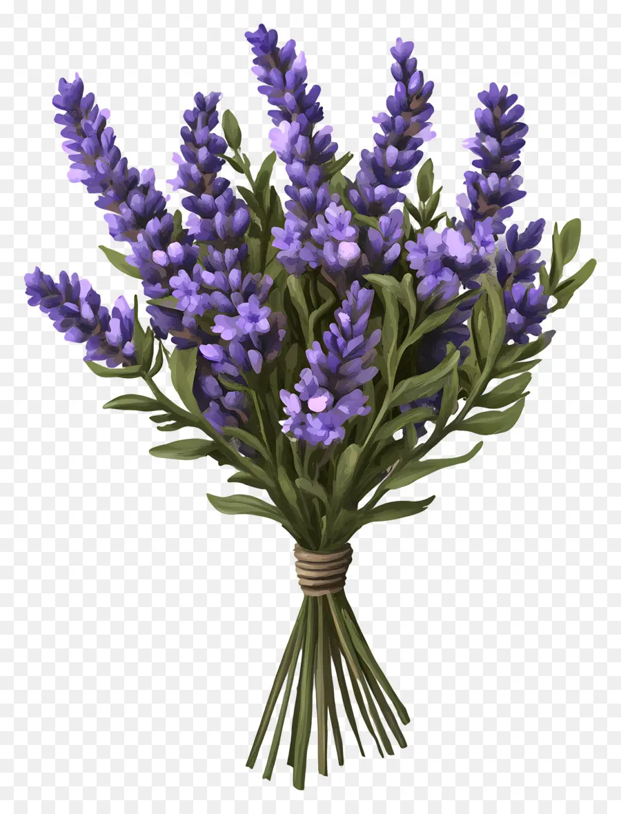 Buket Lavender，Warna Lembayung Muda PNG