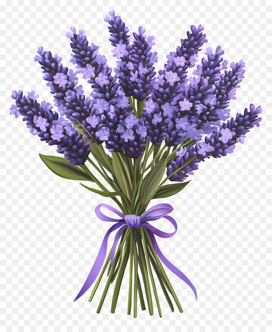 Buket Lavender，Buket Bunga Lavender PNG