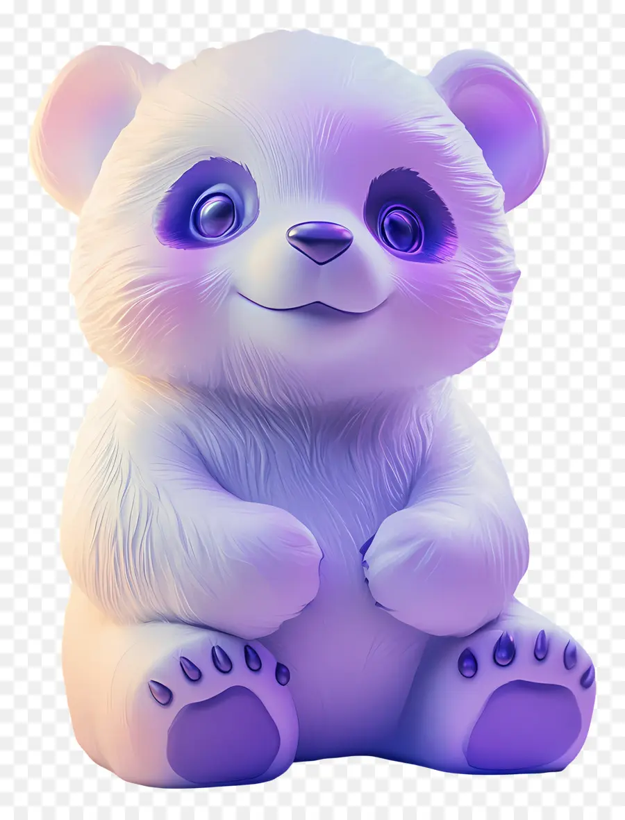 Beruang Panda，Panda Ungu PNG