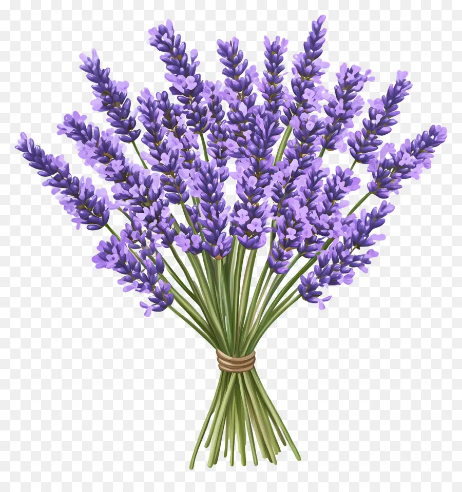 Buket Lavender，Warna Lembayung Muda PNG