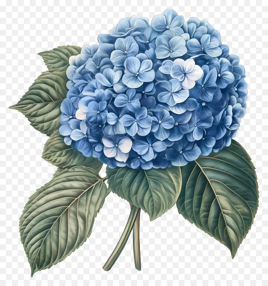 Buket Hydrangea，Hydrangea Biru PNG