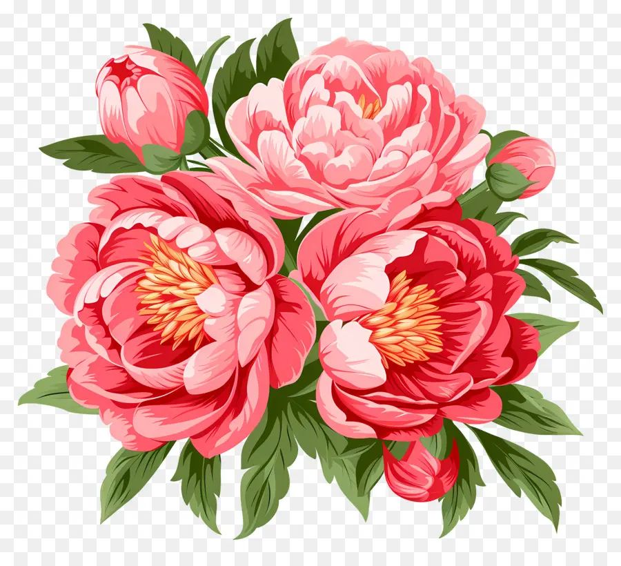 Buket Peony，Peony PNG